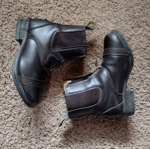 Moretta Clio Paddock Equestrian Brown Boots Childs Sz 13 Riding Zipper Leather